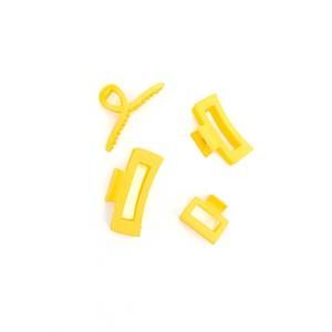 NEW 123 AMORE women's claw clip set in lemon